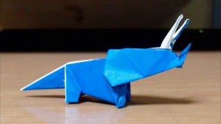Оригами трицератопс. Как сделать трицератопса из бумаги?