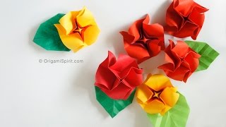 Оригами роза. Как сделать розу из бумаги?