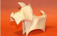 Схема оригами бумажного терьера. 