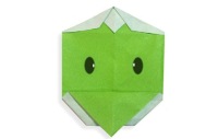 Оригами схема мордочки лягушки