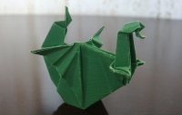 Оригами схема мультяшного дракона