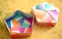 Оригами схема коробочки-пятиугольника