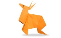 Оригами схема оленя Санты (другой вариант)
