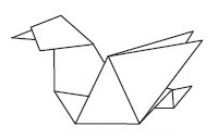 Оригами схема голубя