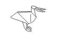 Оригами схема пеликана