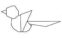 Оригами схема воробья