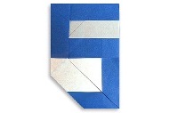Оригами схема цыфры пять