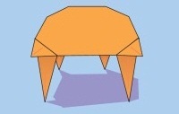 Оригами схема стола