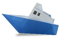 Оригами схема парохода