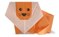 Оригами схема льва (другой вариант)