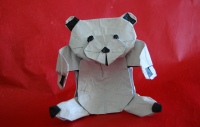 Оригами схема белого медведя