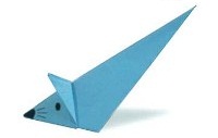 Оригами схема нюхающей мышки