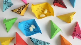 Схема оригами печенья с предсказаниями