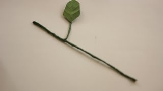 Оригами стебель для розы Каваски