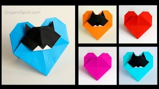 Оригами сердечко с котенком. Как сложить оригами сердечко с котенком?