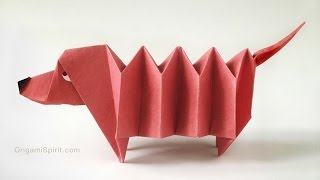 Оригами такса. Как сложить оригами таксу?