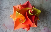Кубооктаэдр: завитушки и модульное оригами 
