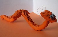 Оригами дракончик из модулей