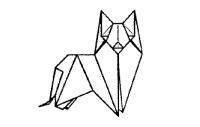 Схема оригами кошки