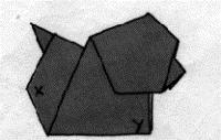 Схема оригами бумажного щенка, который умеет "лаять" (движущееся оригами).