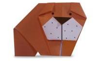 Схема оригами бульдога.