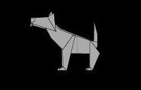 Схема оригами - бумажный пес.