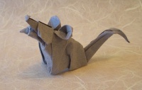 Схема оригами крысы