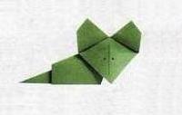 Схема оригами мыши из бумаги (из 2-х листов)