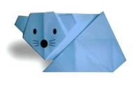 Схема оригами мышонка