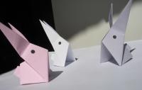 Схема оригами зайца для детей