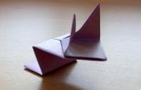 Схема движущегося оригами - прыгающий заяц