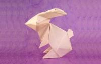 Схема оригами зайчика