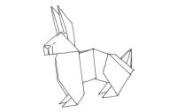 Схема оригами бумажного зайца