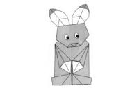 Схема оригами кролика, которого можно одеть на яйцо