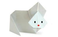 Схема оригами бумажного зайчика