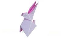 Простая схема оригами кролика