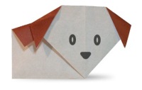 Оригами схема собачки