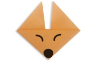 Оригами схема мордочки лисы