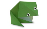 Оригами схема лягушки