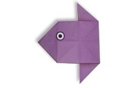 Оригами схема головы рыбки