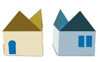 Оригами схема углового дома