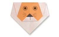 Оригами схема мордочки льва