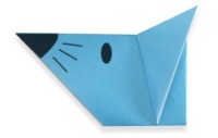 Оригами схема мордочки мышки