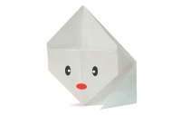 Оригами схема зайчика