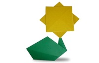 Оригами схема подсолнуха