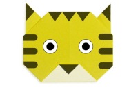 Оригами схема мордочки тигра