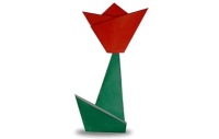 Оригами схема тюльпана