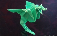 Оригами схема дракона с хлопающими крыльями