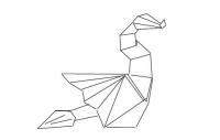 Оригами схема маленького дракончика