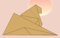 Оригами схема сфинкса